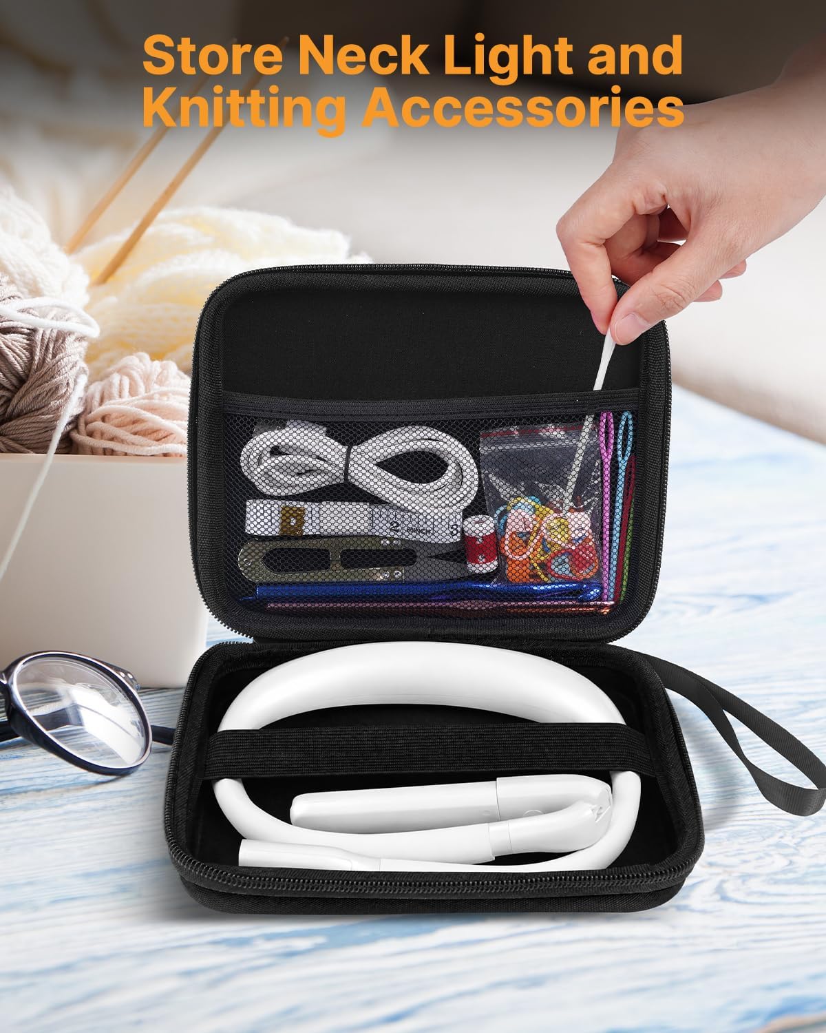 Reading Light, Rechargeable Neck Light, Stepless Dimming Book Light