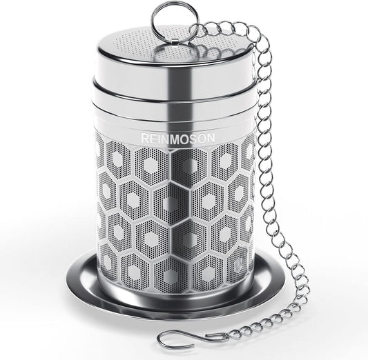 Reinmoson Extra Fine Mesh Tea Infuser for Loose Leaf Tea Steeper 1.5”x2.2”