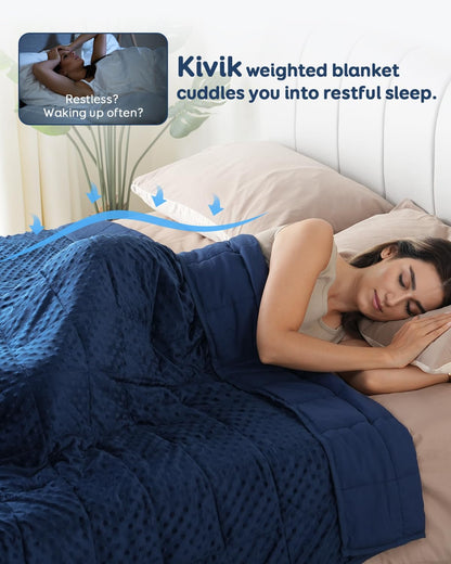 Kivik 2 lbs Weighted Lap Pad, Ultra Soft Minky Dotted Heavy Blankets Throw for Better Study Relaxing & Sleeping, Machine Washable, 20 x 30 Inches, Purple