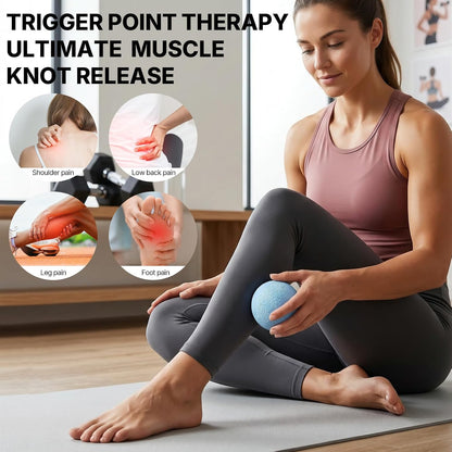 Massage Lacrosse Balls for Myofascial Release, Peanut Massage Ball, Mobility Ball for Physical Therapy - Deep Tissue Massage Tool for Trigger Point Therapy, Muscle Relaxer,Yoga Therapy