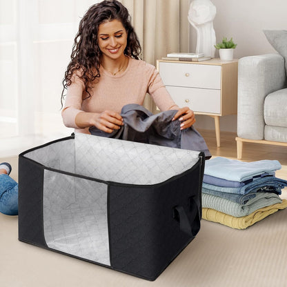 Fab totes Storage Bags for Clothes Blanket Storage Bins with Lids