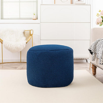 Round Pouf Ottoman 20 x 20 x 14 Inches Boho Poof Home Decor Floor Pouffe Ottoman Foot Rest for Couch Sofa Bean Bag Chairs Living Room Bedroom (Green)