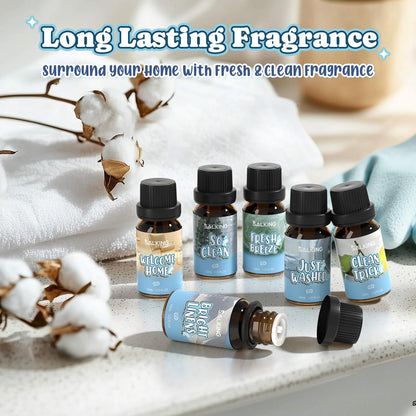 SALKING Floral Essential Oils Set, Premium Pure and Natural Essential Oils, Fragrance Oil Scented Oils for Oil Diffusers 6 x 10 ML - Lavender, Rose, Jasmine, Cherry Blossom, Gardenia, Chamomile