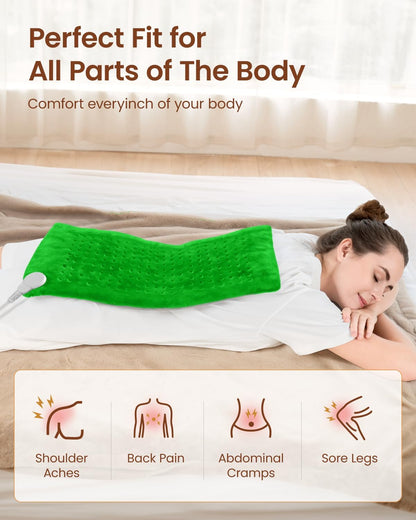 RENPHO Heating Pad for Back & Period Cramps, FSA Eligible & HSA Store, Fathers Day Dad Gifts for Men & Birthday Gifts for Women, 12" x24‘’ Electric Heat Pad for Neck and Shoulder, ETL Certified, Gray