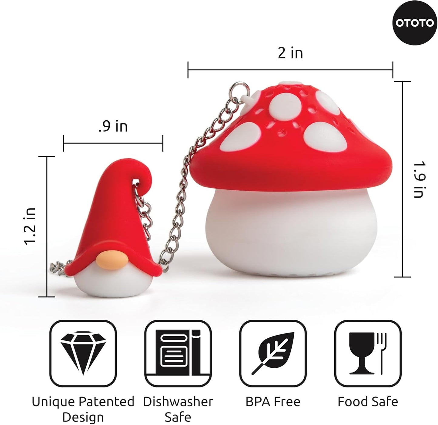 OTOTO Louie Cat Tea Infuser - Cats Loose Leaf Steeper & Diffuser, Tea Strainer Accessories, Cute Gifts for Cat Lovers, White Elephant Gifts, Cute Kitchen Accessories