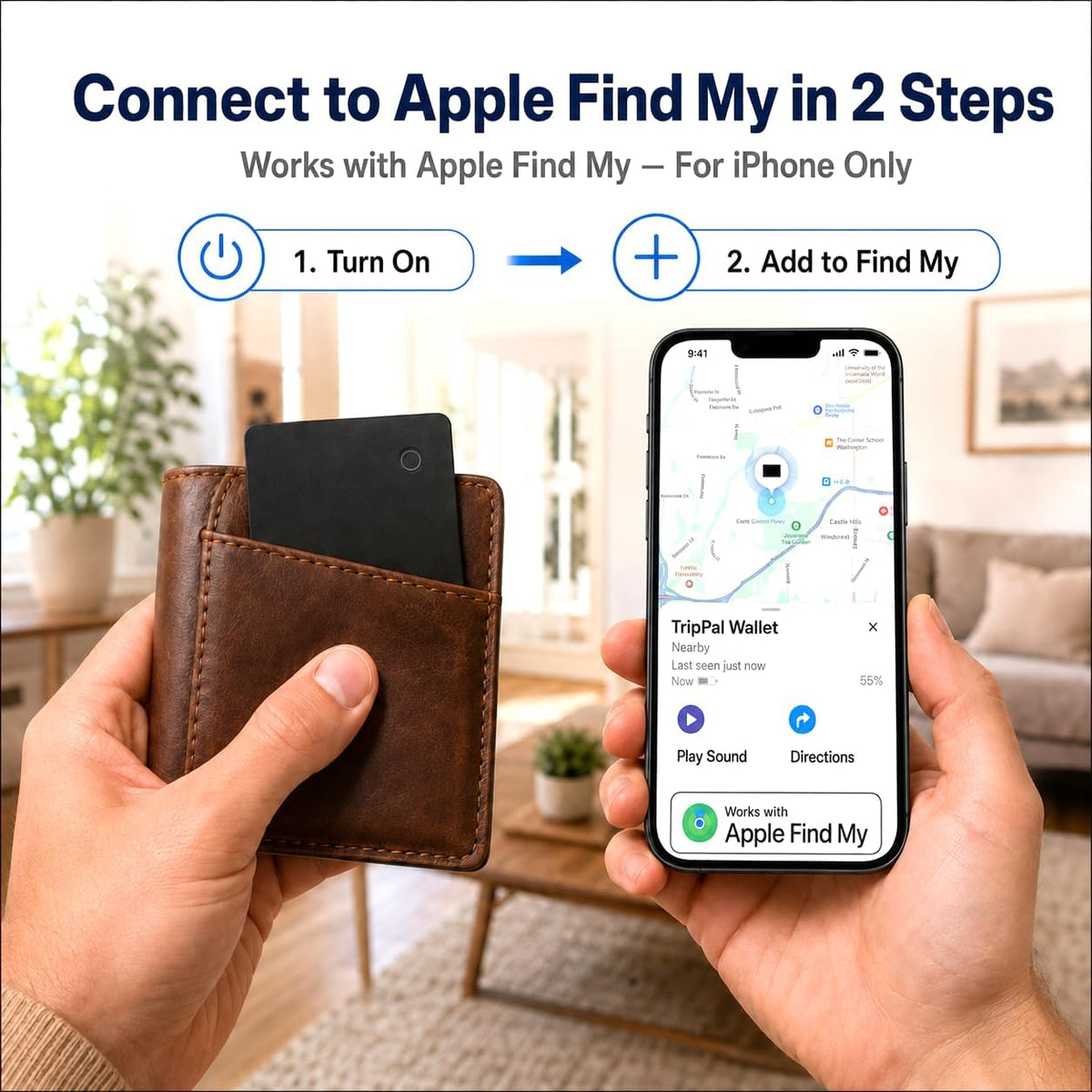 Wallet Finder Card for iPhone: Loud Enough to Hear Under Couch