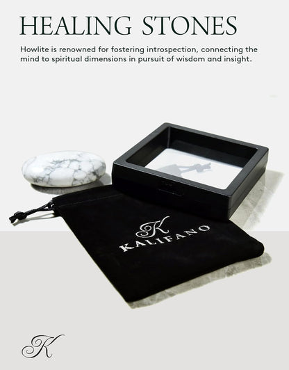 KALIFANO Palm Stone with Healing & Calming Effects - AAA+ Grade High Energy Worry Stone with Information Card - Reiki Crystal Used for Courage (Family Owned and Operated)