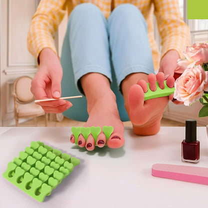 100 Pcs Sponge Toe Separators Soft Finger Separators Premium Pedicure Tool Kit Flexible Toe Divider Spacer for Polishing Pedicure Manicure Coating Nail Art Beauty Accessories (Pink)