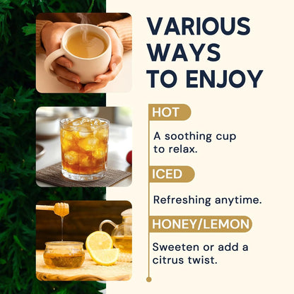Chamomile Tea Bags, Chamomile Flower Herbal Tea - Sugar-Free, Caffeine-Free, 50 Teabags