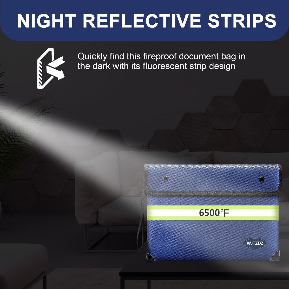 Upgraded Fireproof Money Bag,10 Layers of Heat Insulated Materials 6500°F