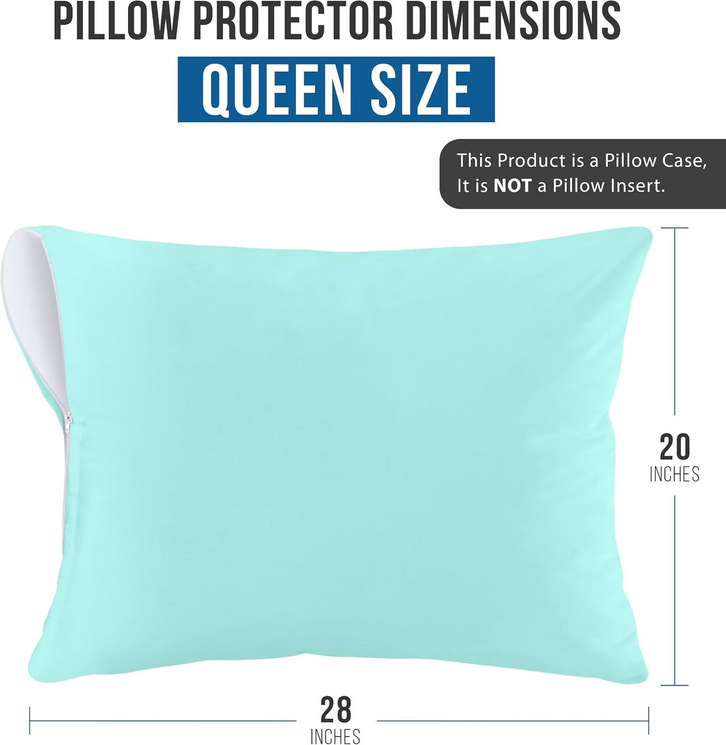 Utopia Bedding Premium 100% Waterproof Pillow Protectors with Zipper Standard Size (Set of 4), Bed Bug and Dust Mite Proof Zippered Pillow Covers, Pillow Encasement Cases, Gray