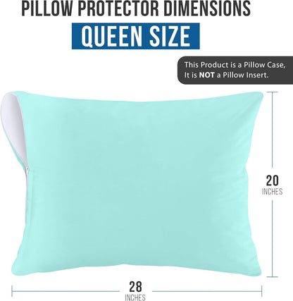 Utopia Bedding Premium 100% Waterproof Pillow Protectors with Zipper Standard Size (Set of 4), Bed Bug and Dust Mite Proof Zippered Pillow Covers, Pillow Encasement Cases, Gray
