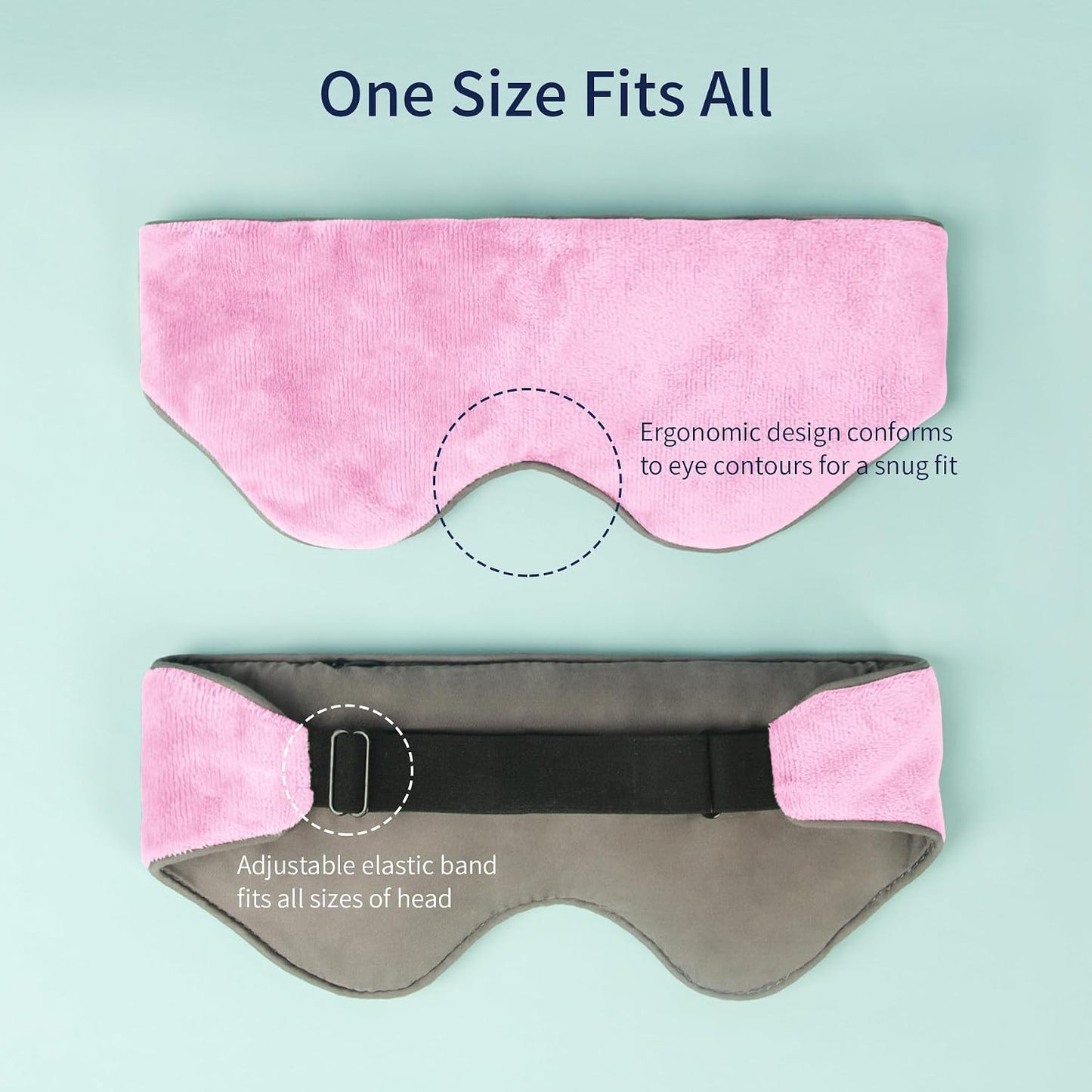 Mr. Sandman Weighted Eye Mask for Sleeping, Blackout Sleep Mask, Reversible Cool & Cozy Compress for Dry Eyes, Headache Migraine Relief, Eye Cover for Travel, Gifts for Women & Men, 0.5 lb, Grey