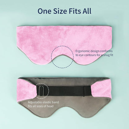 Mr. Sandman Weighted Eye Mask for Sleeping, Blackout Sleep Mask, Reversible Cool & Cozy Compress for Dry Eyes, Headache Migraine Relief, Eye Cover for Travel, Gifts for Women & Men, 0.5 lb, Grey
