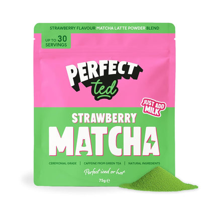 PerfectTed Matcha Powder, Ceremonial Grade Japanese, 30g (30 Servings), Perfect for Lattes & Smoothies | Premium Matcha Fuel | with L-Theanine | Antioxidants | Vegan | Gluten-Free