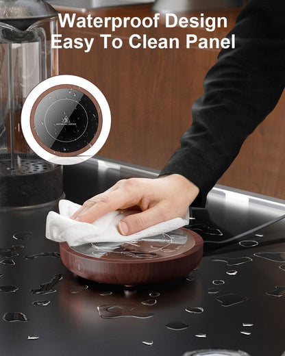 SWEETFULL Coffee Mug Warmer, Electric Cup Warmer for Desk - Wood