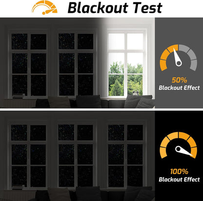 LUTE Blackout Window Film, Window Tint for Home Privacy, 17.5" x 78.7"