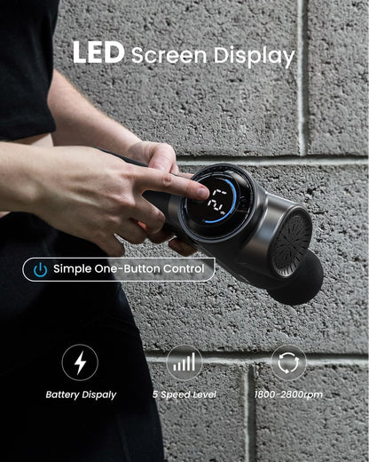 RENPHO Active+ Massage Gun, App-Controlled Guided Courses, Bluetooth