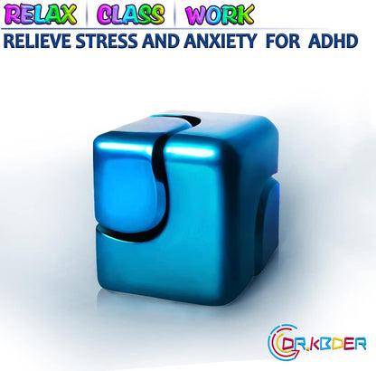 Fidget Spinner Toys Cube Adults Metal Fidgets Cool Stuff Desk Gadgets Office Toy for Teen Boy Small Anxiety Figette Sensory Toy ADHD Tool Fingears Figet Stress Gifts Easter Basket Stuffers Teen Boys