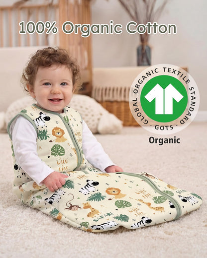 Yoofoss Baby Sleep Sack Baby Wearable Blanket 100% Cotton 2-Way Zipper Toddler Sleeping Sack