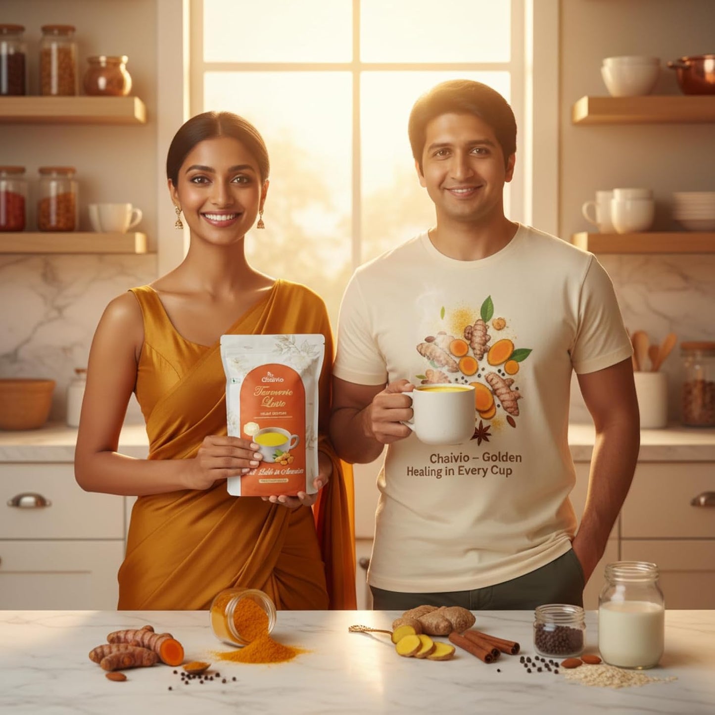 Chaivio Masala Chai Tea Latte, Unsweetened Instant Powder, Authentic Chai-with Natural Ingredients, No Preservatives, Tea Powder, Quick and Healthy Chai(1 lb)