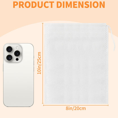 TamBee 100 Pack Disposable Tea Filter Bags Tea infusers 4" x 6" Empty Muslin Drawstring Seal Filter Tea Bags Drawstring Herb Loose Tea bag for Brew Tea Cold Brew Coffee（4" x 6" /10 x 15cm）