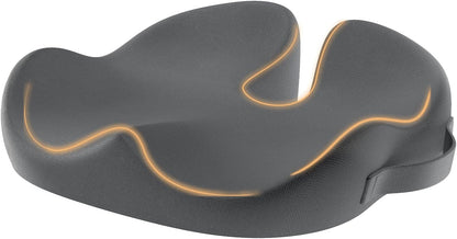 ProtoArc Seat Cushion, Office Chair Cushion for Sciatica, Coccyx Cushion, Ergonomic Memory Foam Seat Cushion for Car, Home, Pressure Relief Pad for Hip, Tailbone, All Day Comfort - Black