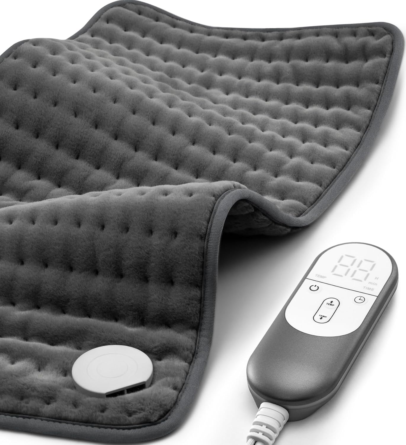 VALGELUIK Heating Pad for Back, Neck & Shoulder Pain Relief – 12"x24" Electric Heat Pad, Auto-Off, Machine Washable, Moist/Dry Heat Options – Thoughtful Mother's Day Gifts for Mom, Dad, Women & Men