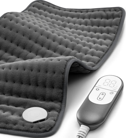 VALGELUIK Heating Pad for Back, Neck & Shoulder Pain Relief – 12"x24" Electric Heat Pad, Auto-Off, Machine Washable, Moist/Dry Heat Options – Thoughtful Mother's Day Gifts for Mom, Dad, Women & Men