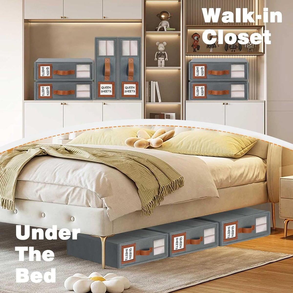 GhvyenntteS Bed Sheet Organizers and Storage, Closet Organizer