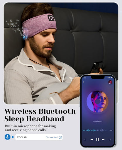 Perytong Sleep Headphones Wireless, Bluetooth Sports Headband Headphones with Ultra-Thin HD Stereo Speakers Perfect for Sleeping,Workout,Jogging,Yoga,Insomnia, Air Travel, Meditation (Grey)