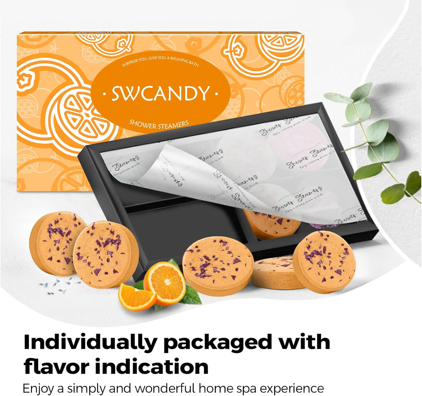 Shower Steamers Aromatherapy Birthday Gifts for Women - SWCANDY 8 Pcs Travel Essentials, Hotel Shower Spa Holidays Mom Wife Grandma Sister Her Self Care Relaxation with Natural Essential Oils Home