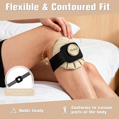 Ice Packs for Injuries Reusable, 6" 9" 11" Leakproof Ice Bags, Thickened Cold Pack Hot Therapy for Pain Relief, Swelling, Knee, Shoulder, Post-Surgery (3, Gray, 6"/9"/11")