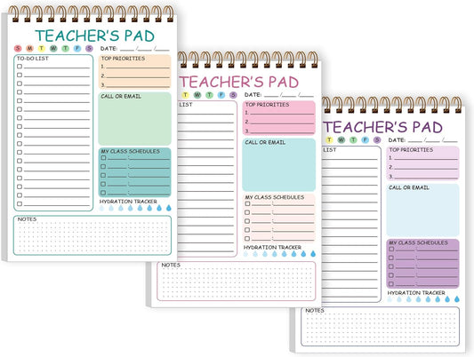 Teacher Notepad - A4 Teacher To Do List Notepad, Spiral Checklist Notebook Organizer for Teachers Notes Task Appointment, Teacher Appreciation Gifts, 8'' x 11'', Green