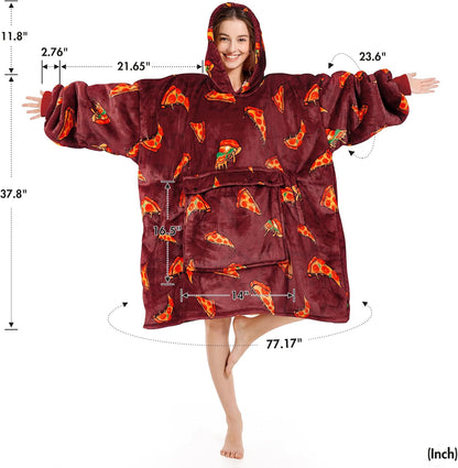 Narecte Cozy Oversized Blanket Hoodie Wearable Blanket Adults Soft Hooded Blanket Hoodie Birthday Gifts for Women Christmas - Colors A