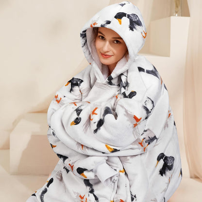 Narecte Cozy Oversized Blanket Hoodie Wearable Blanket Adults Soft Hooded Blanket Hoodie Birthday Gifts for Women Christmas - Colors A