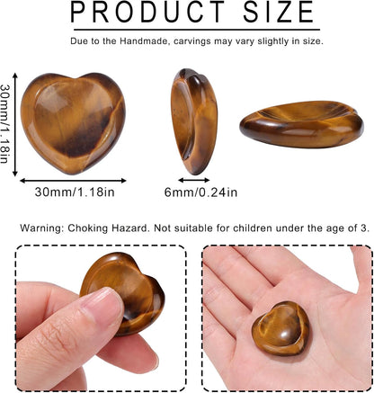 6PCS Thumb Worry Stone for Anxiety Healing Crystals Sets, Hand Carved Crystals and Healing Stones, Meditation Crystal Reiki Natural Relax Palm Stone for Anxiety Therapy Relief