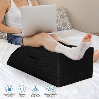 TranquilRelax Leg Elevation Pillows for After Surgery, Wedge Pillow, Grey