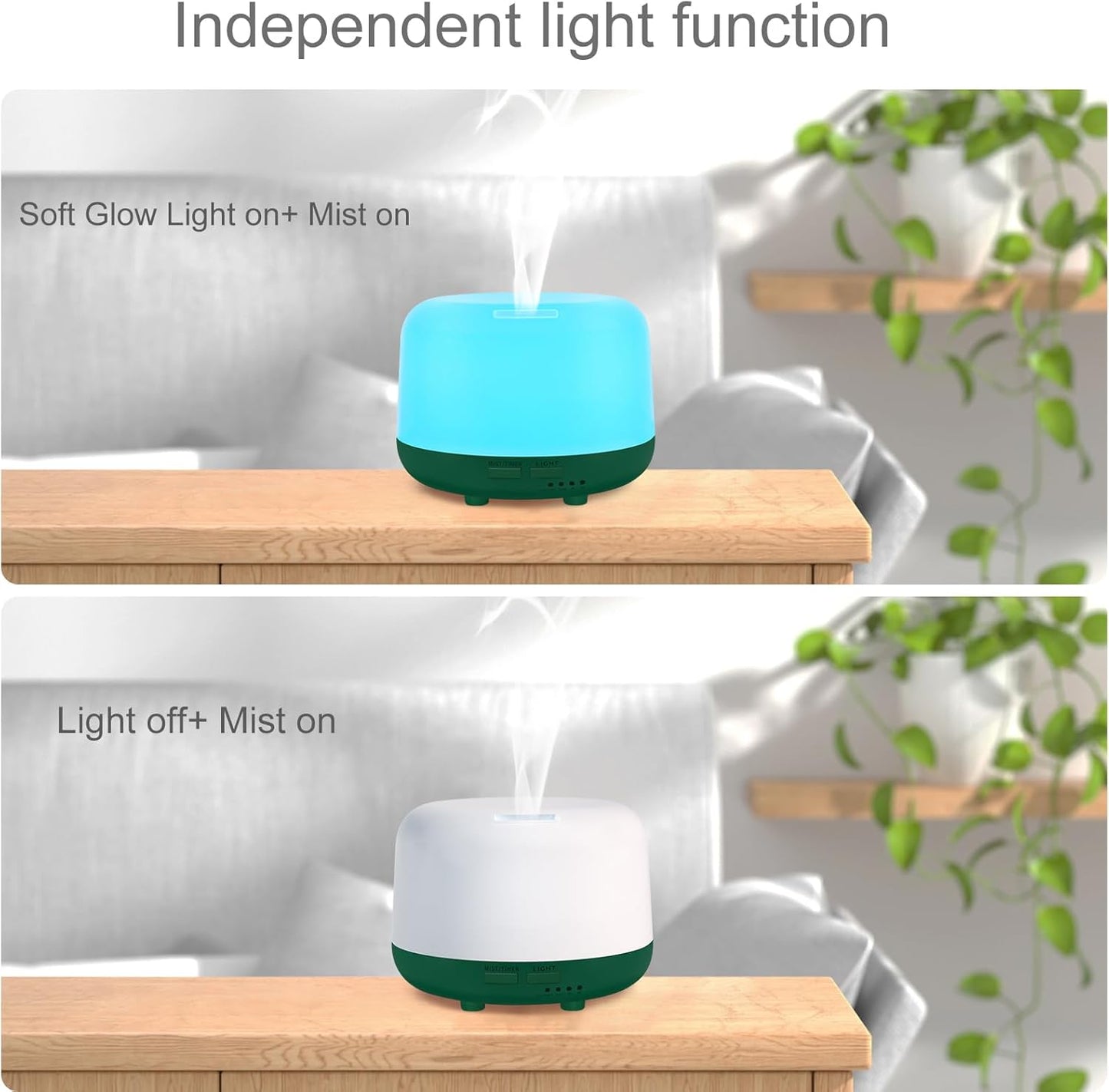 300ML Essential Oil Diffuser, Remote Control Ultrasonic Aromatherapy Oil Diffusers Cool Mist Humidifier, Waterless Auto-Off and 7 LED Light Colors for Bedroom, Yoga, SPA, Baby