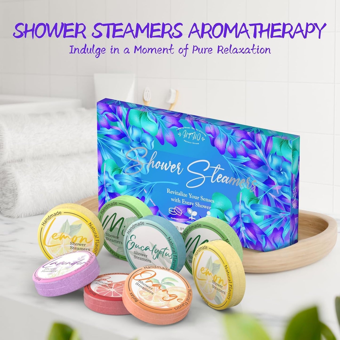 Shower Steamers Aromatherapy 8 Pack - Gifts for Women, Shower Bombs with Essential Oils, Self Care and Stress Relief Stocking Stuffers, Relaxation Birthday Gifts for Women and Men