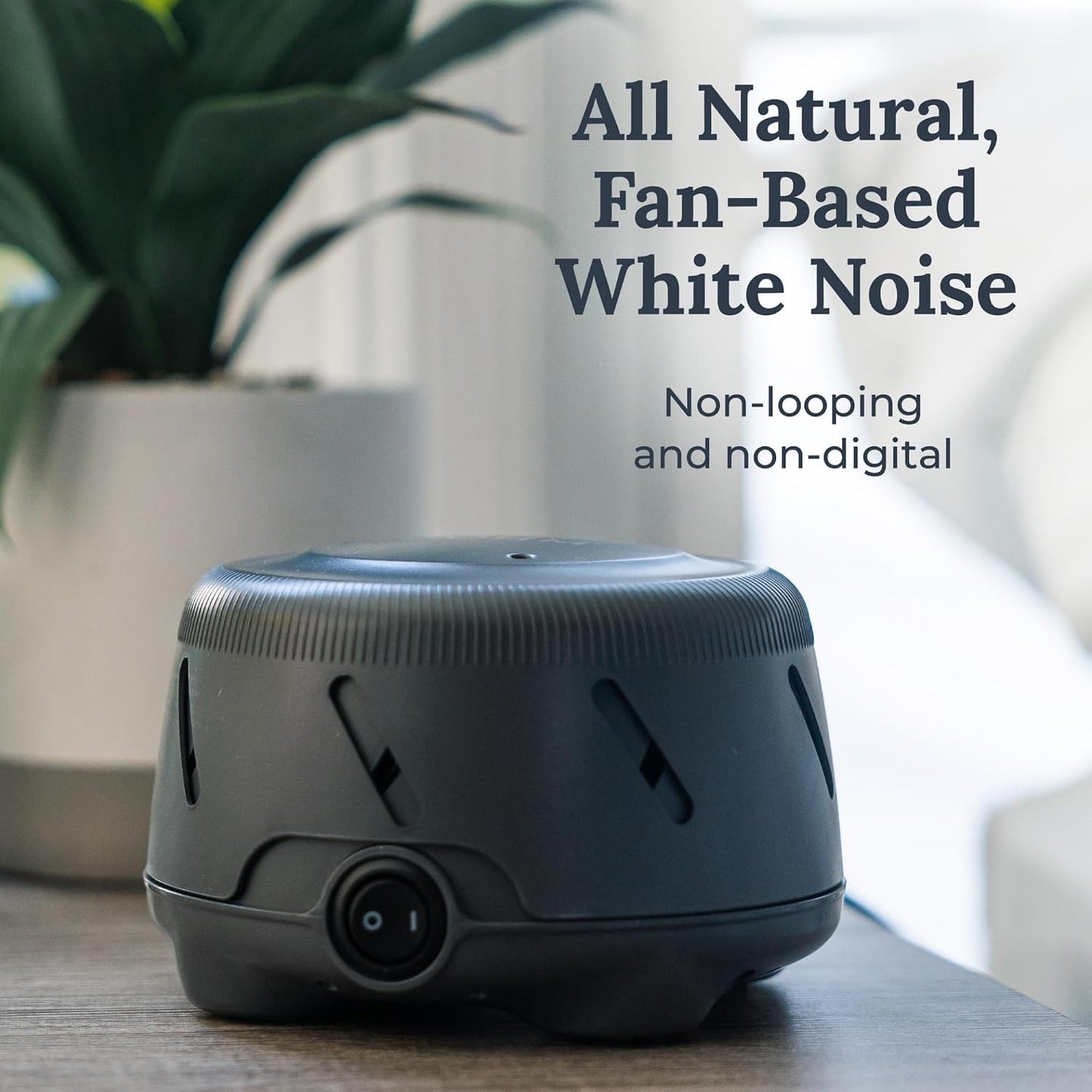 Yogasleep Dohm Uno White Noise Sound Machine, Real Fan Inside for Non-Looping White Noise, Sleep Aid, Office Privacy & Meditation for Adults & Baby, Registry Gift (White)
