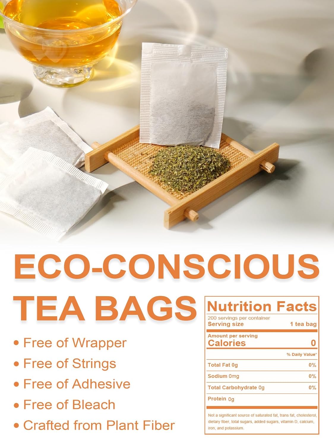 TeeLux Oolong Tea Bags, Smooth Taste & Floral Aroma, Caffeinated, 200 Count