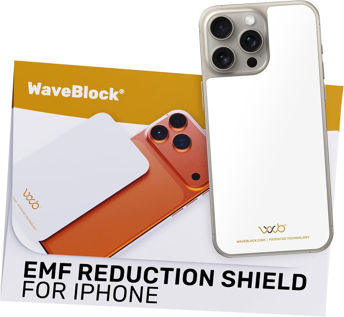 WAVEBLOCK EMF Blocker Sticker for iPhone 15 White