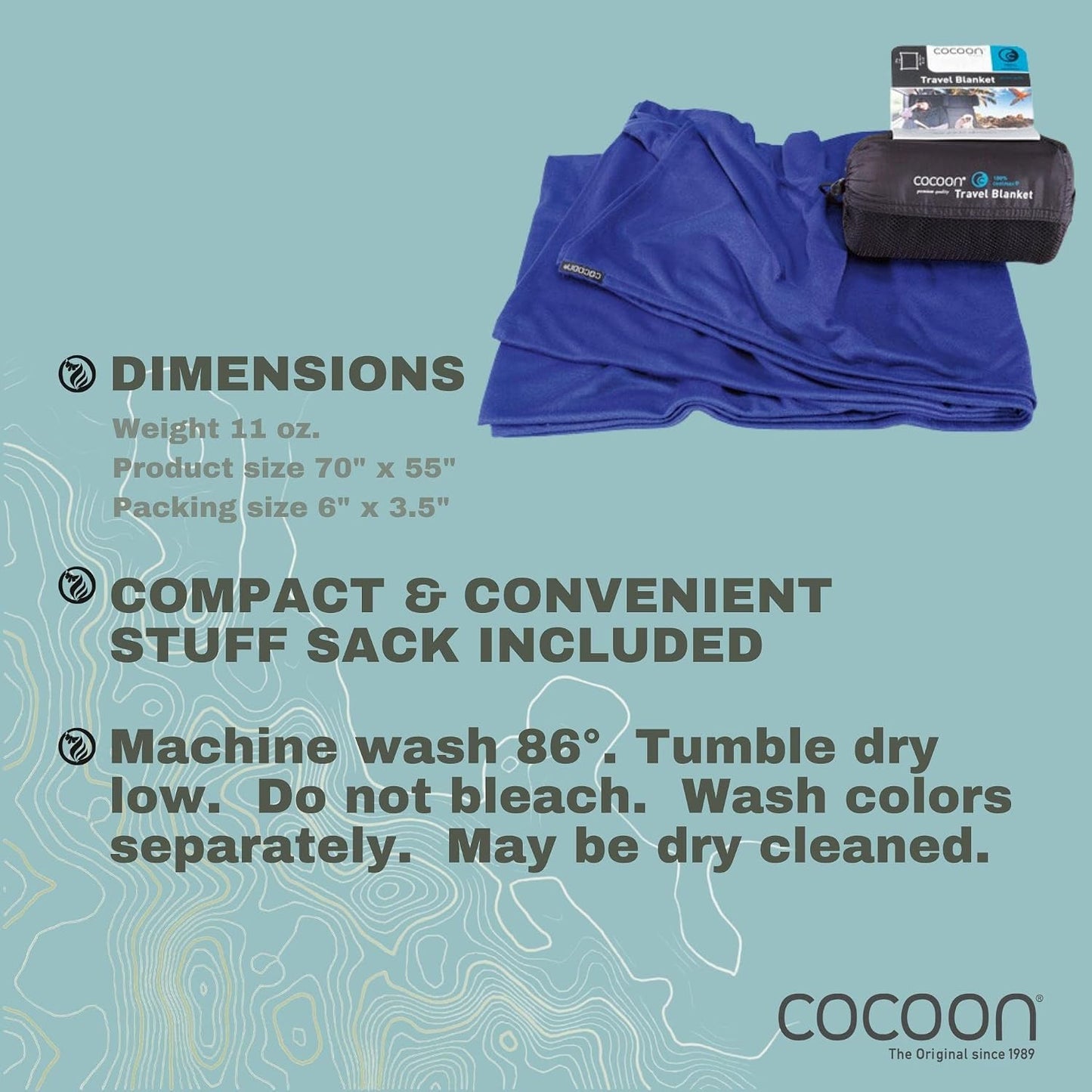 COCOON Coolmax Travel Blanket - Black