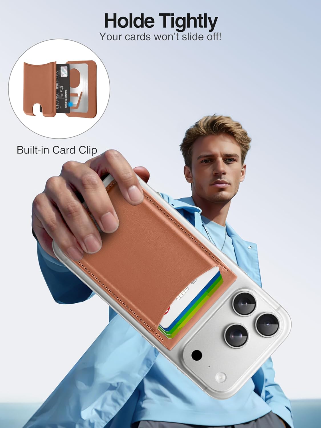 TopMade for MagSafe Wallet Works with Find My, Strongest Magnetic Wallet