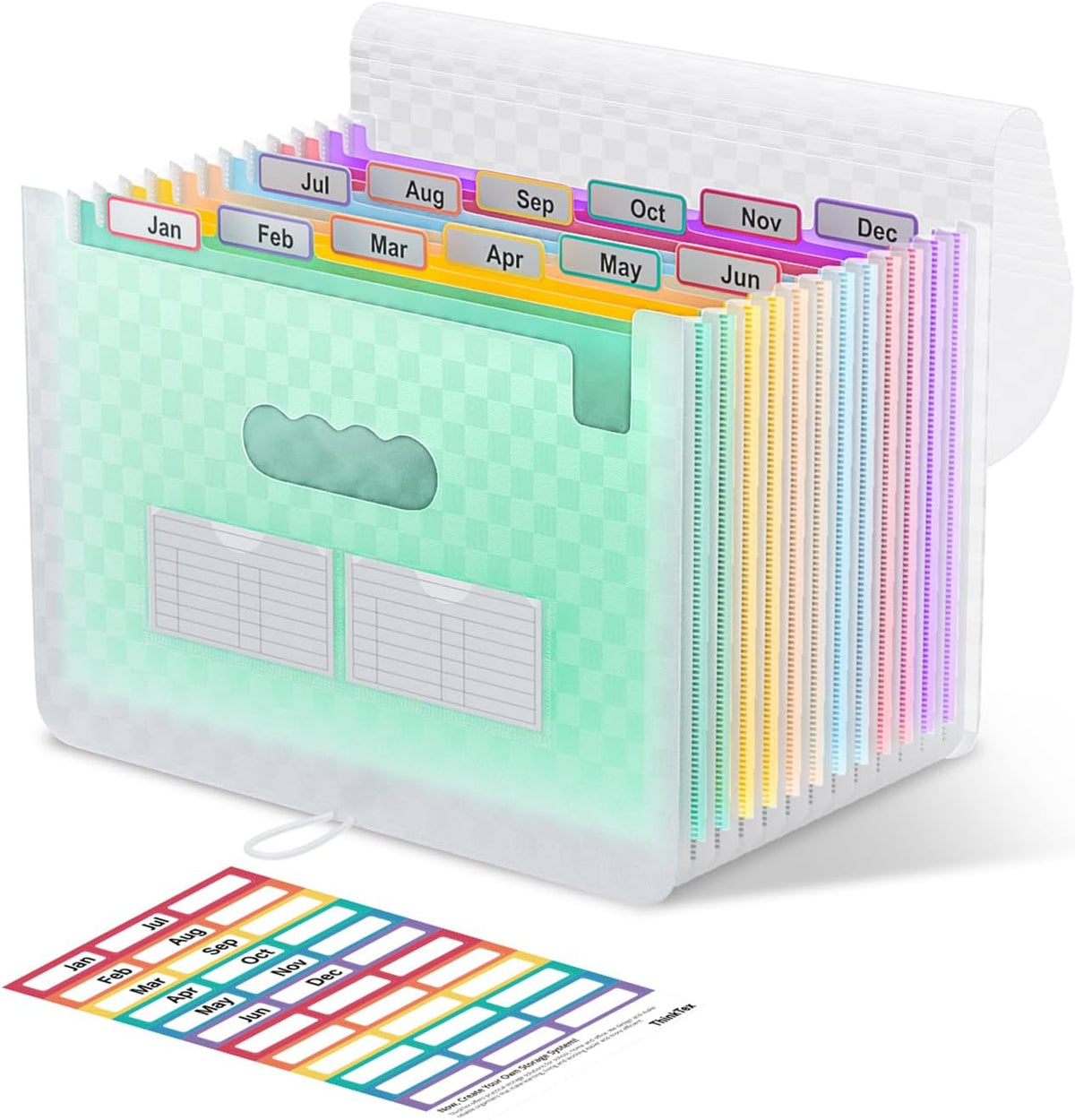 ThinkTex Accordion File Organizer, 12 - Pocket Expanding File Folders