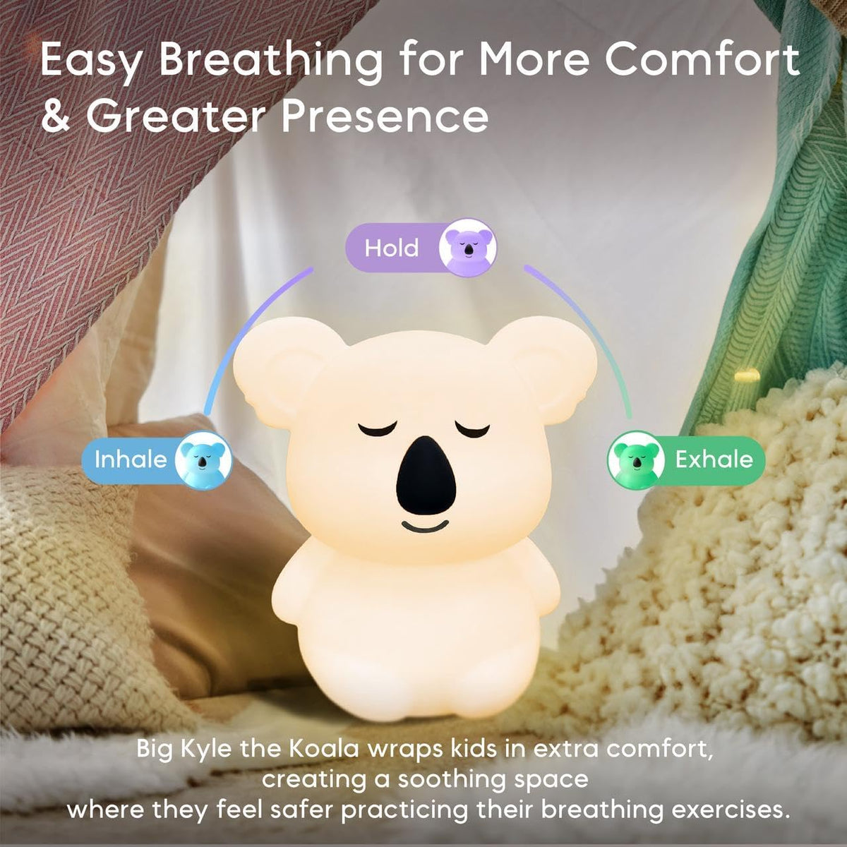 Breathing Pal Plus Kyle, Anxiety Relief Kid Breathing Light for Calm Down