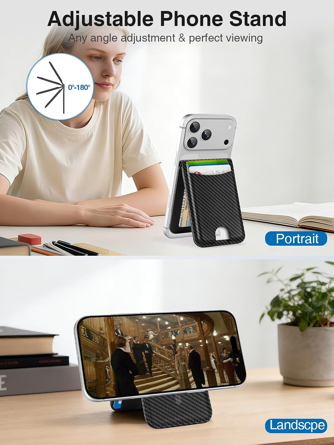 TopMade for MagSafe Wallet Works with Find My, Strongest Magnetic Wallet