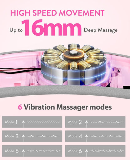 Electric Heating Pad, Portable Cordless Menstrual Heating Pad with 6 Heat Levels and 6 Massage Modes, Fast Large Heating Belly Wrap Belt for Cramps, Back Pain Relief Gifts for Women Girls Her