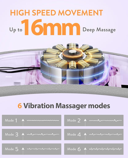 Electric Heating Pad, Portable Cordless Menstrual Heating Pad with 6 Heat Levels and 6 Massage Modes, Fast Large Heating Belly Wrap Belt for Cramps, Back Pain Relief Gifts for Women Girls Her